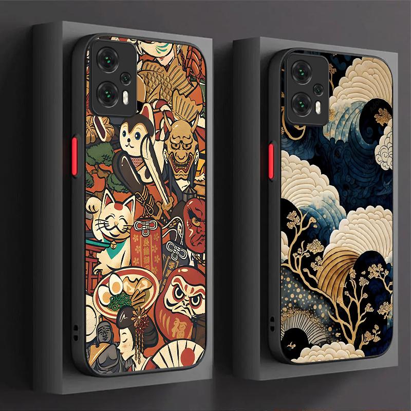Ukiyo-e Samurai Sea Wave PC Case for Xiaomi Poco X7 X6 X5 X3 X4 GT F6 F5 M8 M6 Pro 4G 5G F4 F3 M7 M5S C75 C65 C55 C71 C61 Cover