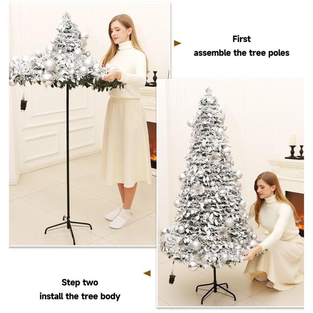 165cm Folding Christmas Tree Without Glowing Lights Pull Up Christmas Tree for Home Decoration Festive Yuletide Design
