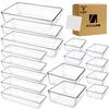 Acrylic Honpo Drawer Divider Small Item Transparent Desk Divider Storage Desktop Cosmetics Clothes Case Organizer Tray, Storage, Tray, Case, Box,