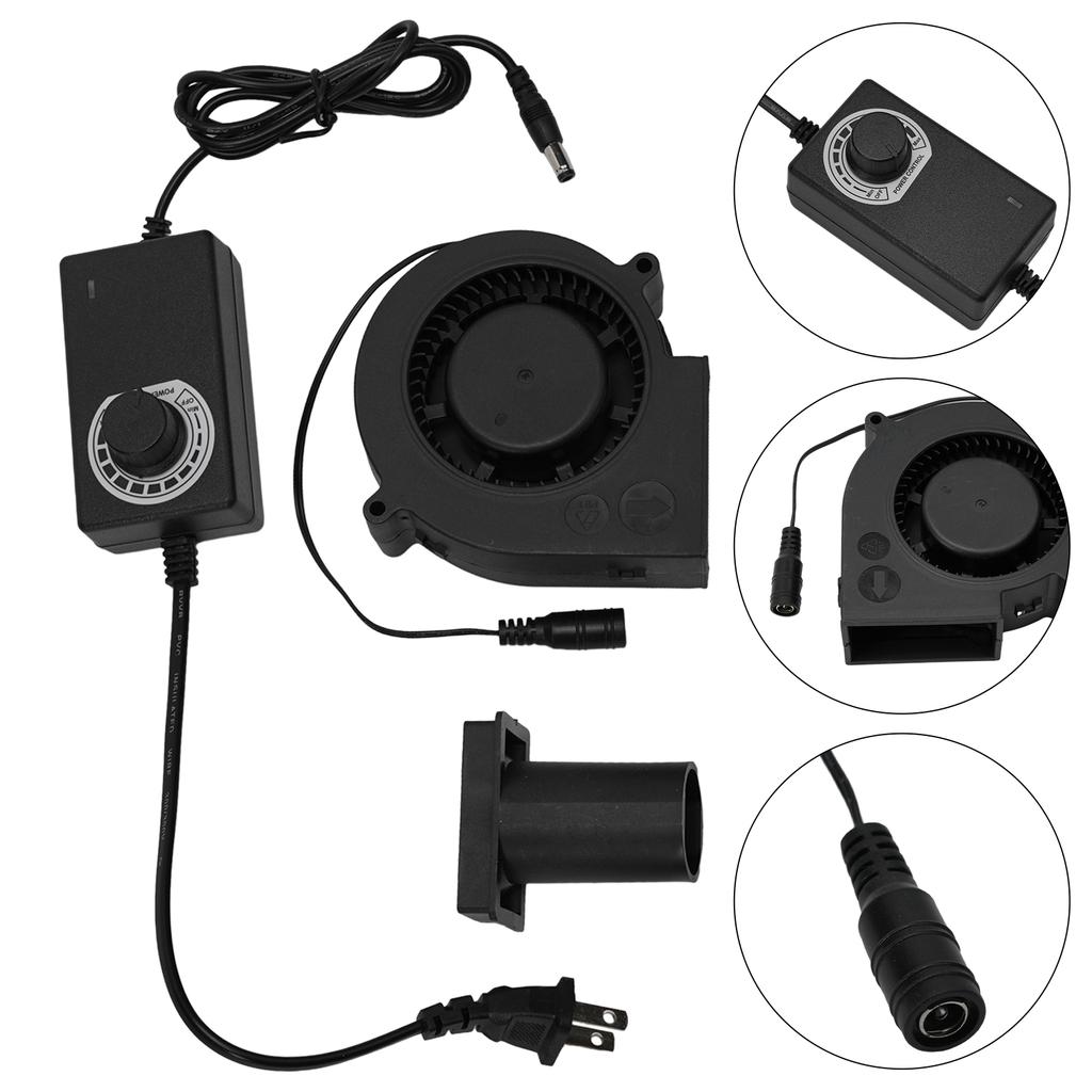 Turbo Fan Blower Home Stove Adjustable Air Airflow Compact Convenient DC Double Ball Firewood High Speed Control