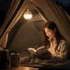 Soft Silicone Material Portable Tent Lamp Warm White Dual Modes Outdoor Soft Lighting  Tents