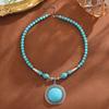 Vintage Etnische Stijl Steen Kralen Ketting - High-End Mode voor Vrouwen