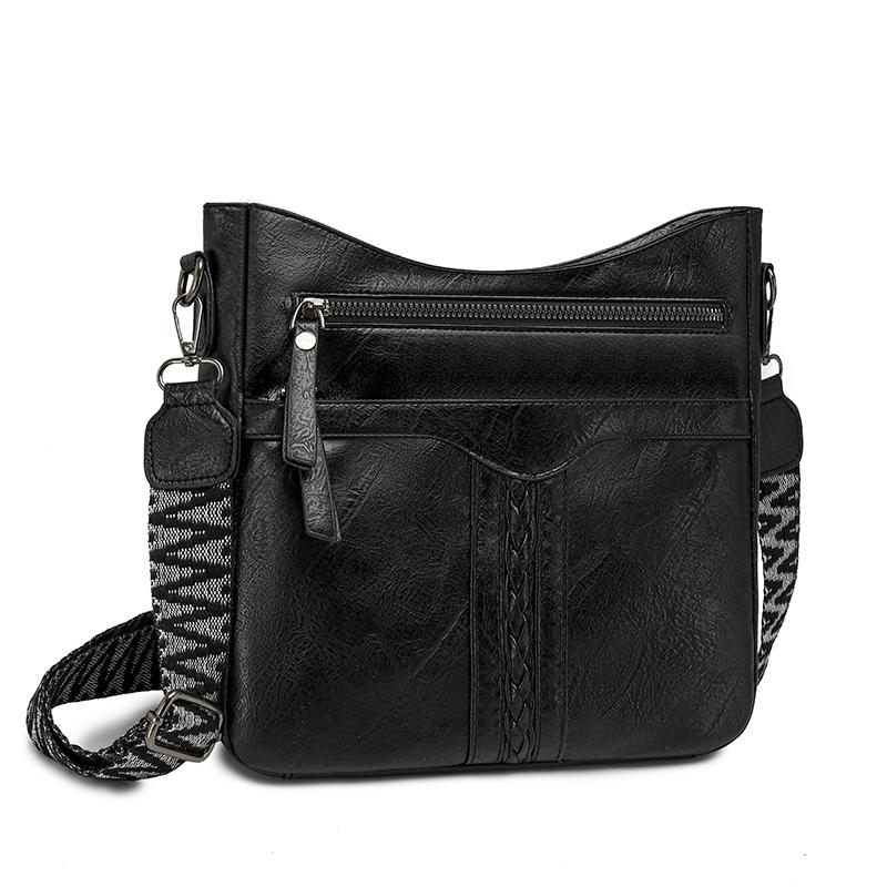 Crossbody Bag Vintage PU Women's Bag Shoulder Bag Commuter Large Capacity Shoulder Bag