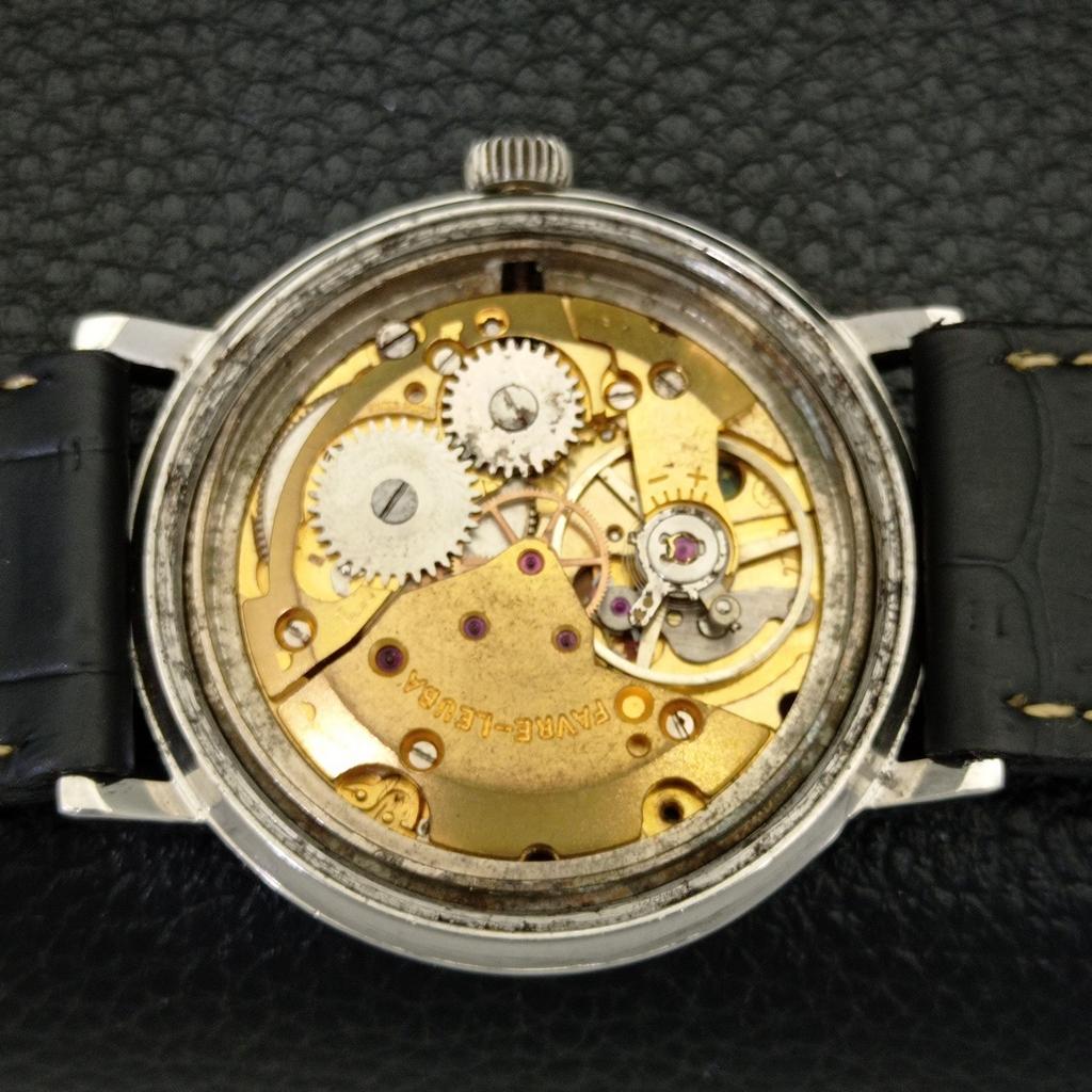 USED SWISS FAVRE LEUBA SEA CHIEF HAND-WINDING MENS SKY BLUE DIAL WATCH A432143-2 R110-a432143