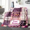 70Th Birthday Celebration Blanket Warmthful Decor Great For Sofa Couch Office Bed Picnics Four Seasons Multipurpose Digital Print Birthday Christmas