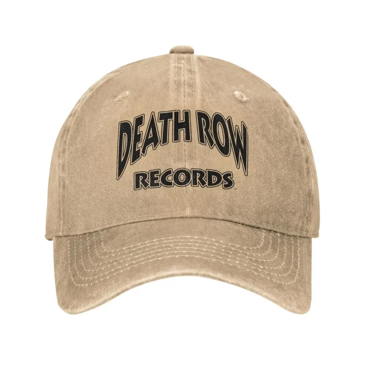 NGNGBG CAP Vintage Death Row Records Hiphop Baseballpetten Unisex Stijl Verweerd Gewassen Snapback Pet Alle Seizoenen Verstelbare Pasvorm Pet One Size
