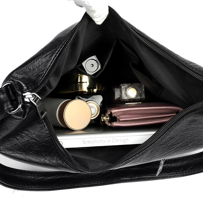 Women's Bag Vintage Shoulder Bag Large Capacity Multi-Pocket Soft Leather Tote Bag