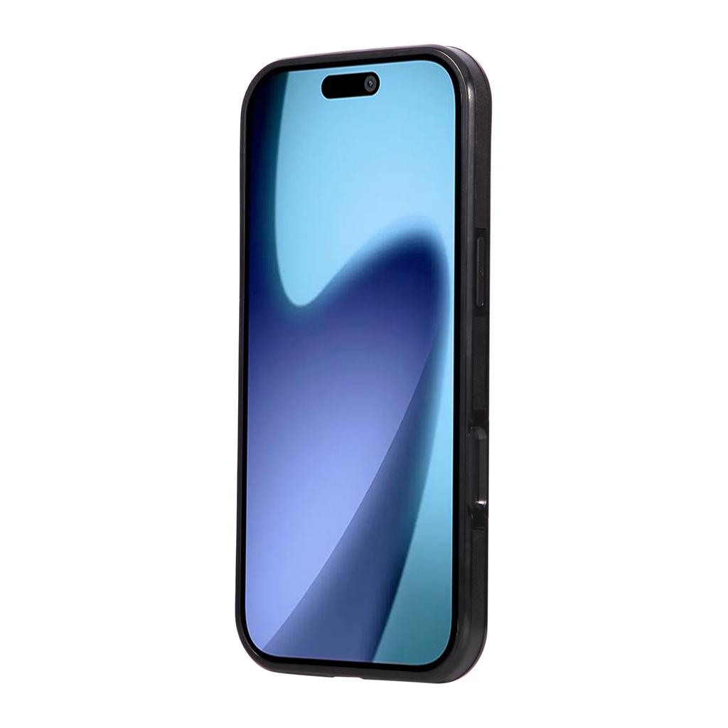 For iPhone 17 Pro Case Card Holder Kickstand PU Leather + TPU Phone Cover