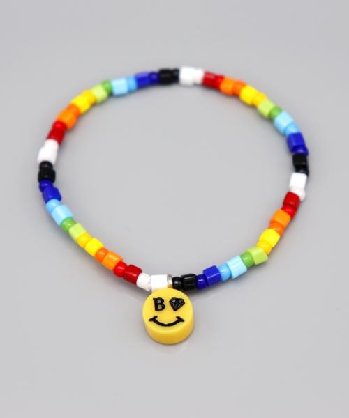 Bonbeau Smile Pendant Point Square Beads Bracelet