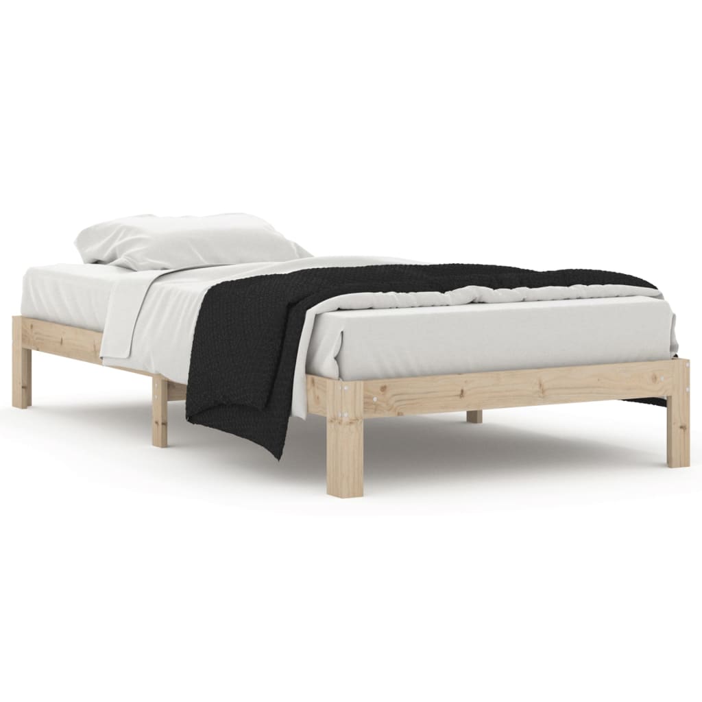 Solid Pine Wood Bed 100 X 200 Cm