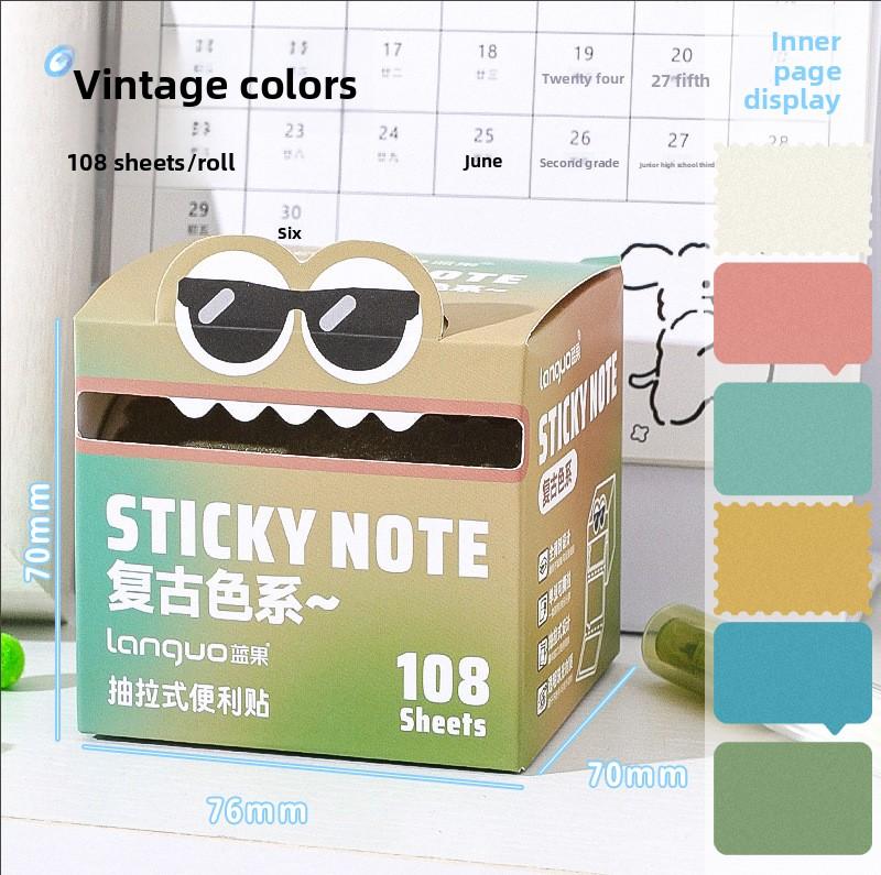 Dopamine Sticky Notes, Transparent Pearlescent Pull-Out Memo Notes, Mini Notepad, Colored Sticky Notes for Notes and Remarks
