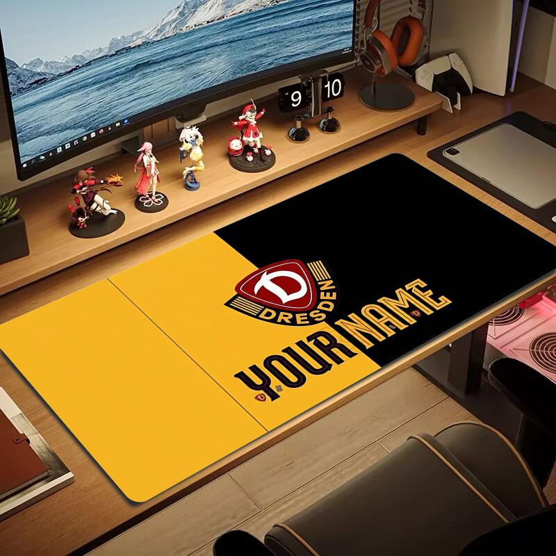 Dynamo Dresden Custom Name Large Size Mouse Pad Large Gaming Table Cushion Non-slip Laptop Tablet Big Mousepad XXL Mat Mini PC Playmat With Lock Edge