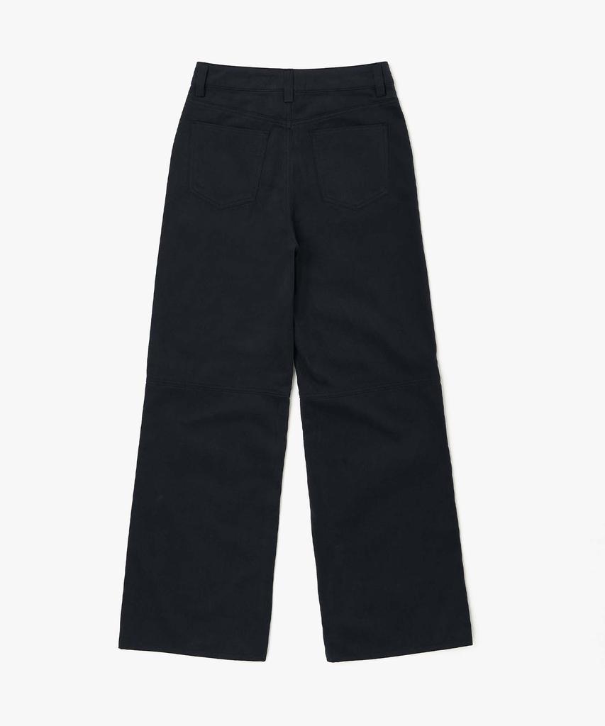 PLAC WOMEN New Preppy Semi-Wide Pants Navy