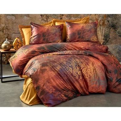 Bed Linen Set - 1 Duvet Cover 220 X 240 Cm + 2 Pillowcases 60 X 60cm - 100% Polyester Microsatin - Red