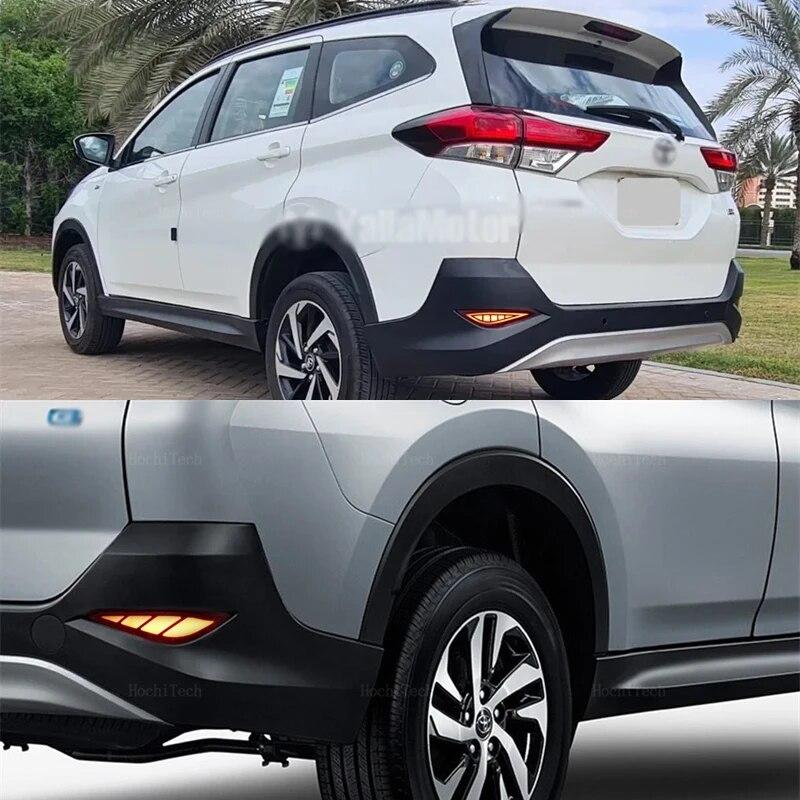 Functions LED Reflector Lamp Rear Fog Lamp Bumper Brake Light Lamp For Toyota Rush 2018 1 Pair LED Bumper Brake Light