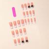 3D Butterfly Pearl French Tip False Nails