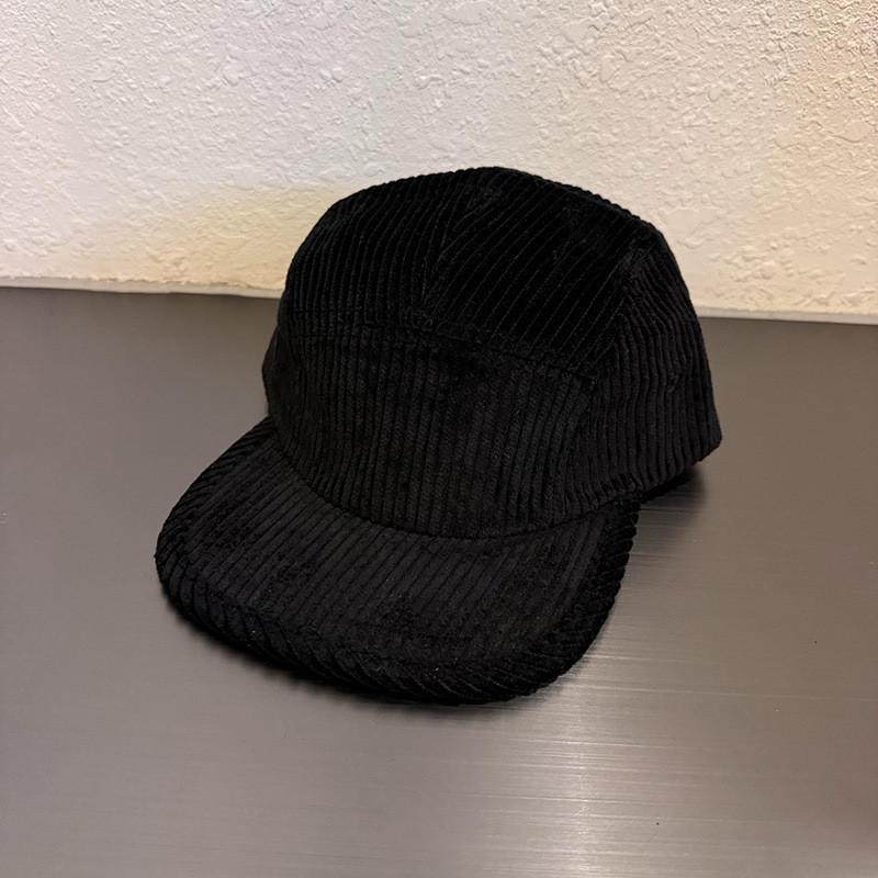 Solid Simple Color Neutral Corduroy Neutral Flat Brimmed Baseball Cap Autumn For