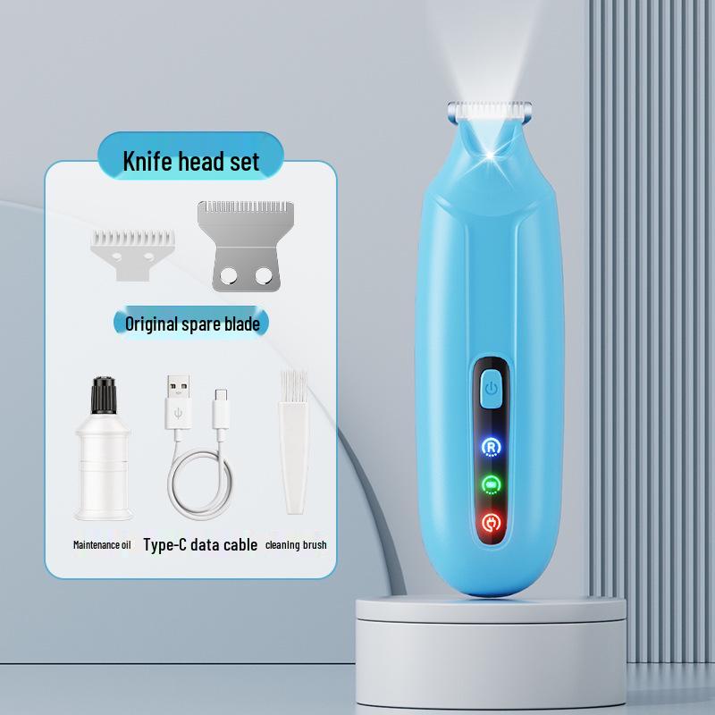 Taglia zampe per animali domestici: Tagliacapelli Elettrico Impermeabile con LED per Gatti e Cani