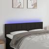 Vidaxl Bed Headboard with LED, Black, 144X5X78/88 Cm, Fabric