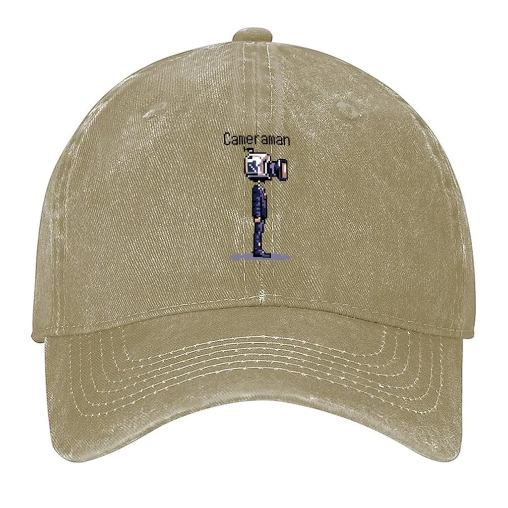 New CamraUnisex de Skibidi toilette meme pixel art Baseball Cap golf hat genuine sun hat luxury Women cap F GirlS Hats Unisexs