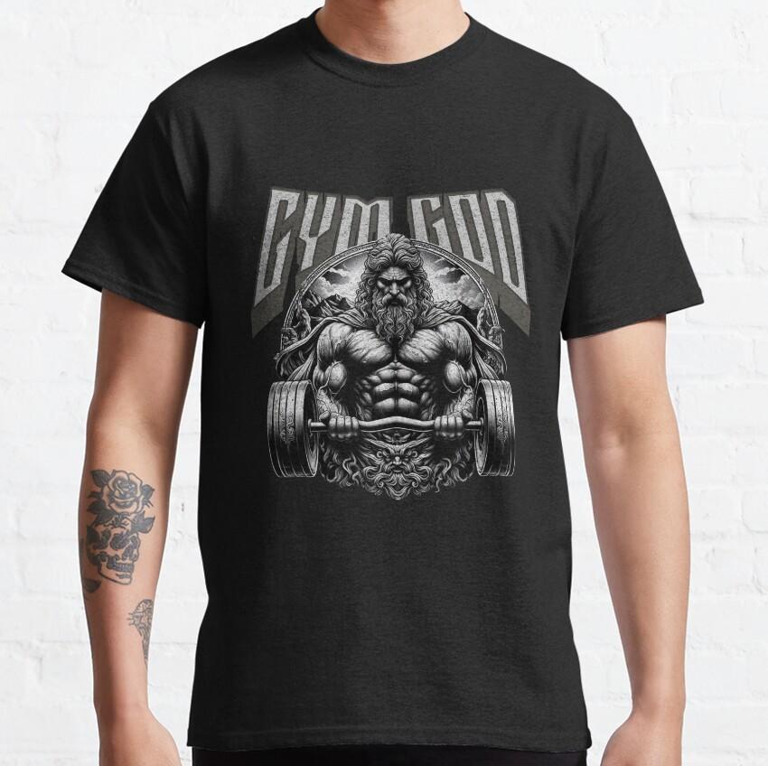 Mark Aurel Conquer stoisch griechisch antik Trainiere wie ein Gott Bodybuilding Gewichtheben GYM 100% Baumwolle Druck Übergröße T-Shirt