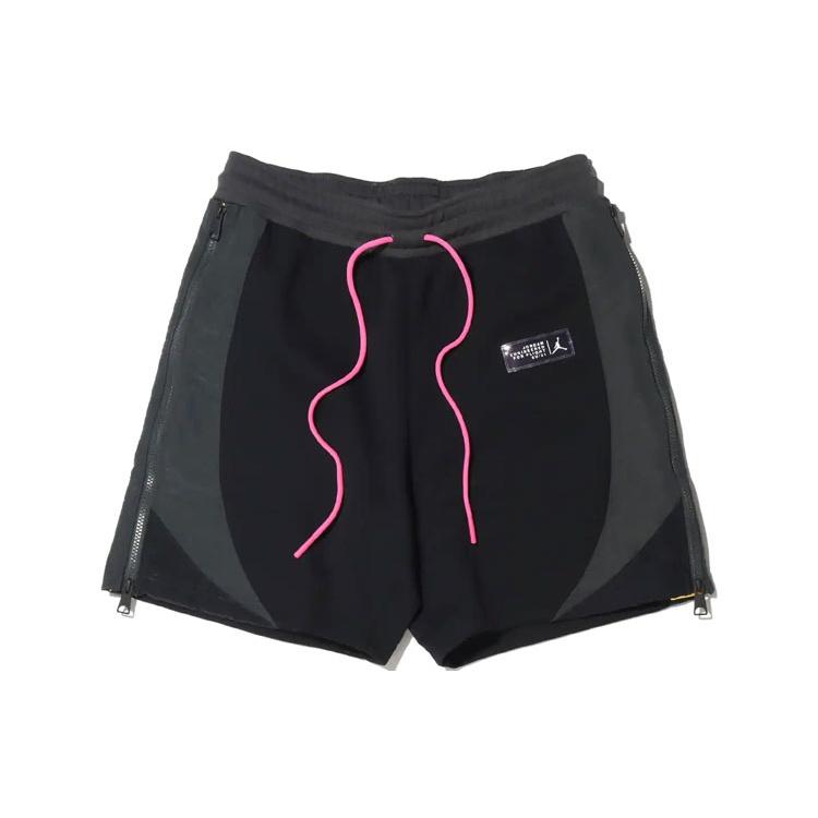 Air Jordan 23 Engineered Side Zipper Contrasting Colors Knit Sports Shorts Black Men s CZ4823-010 XXXL