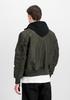 Winter Jacket Alpha Industries MA-1 D-Tec Hood Bomber Jacket (183110) Dark Green