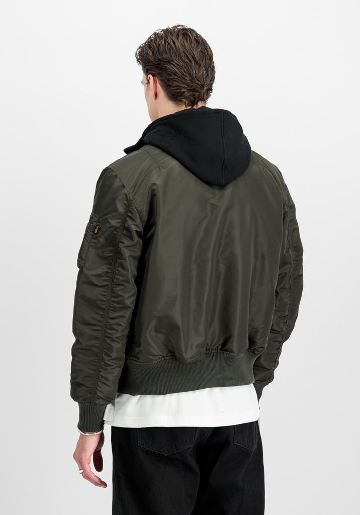 Winter Jacket Alpha Industries MA-1 D-Tec Hood Bomber Jacket (183110) Dark Green