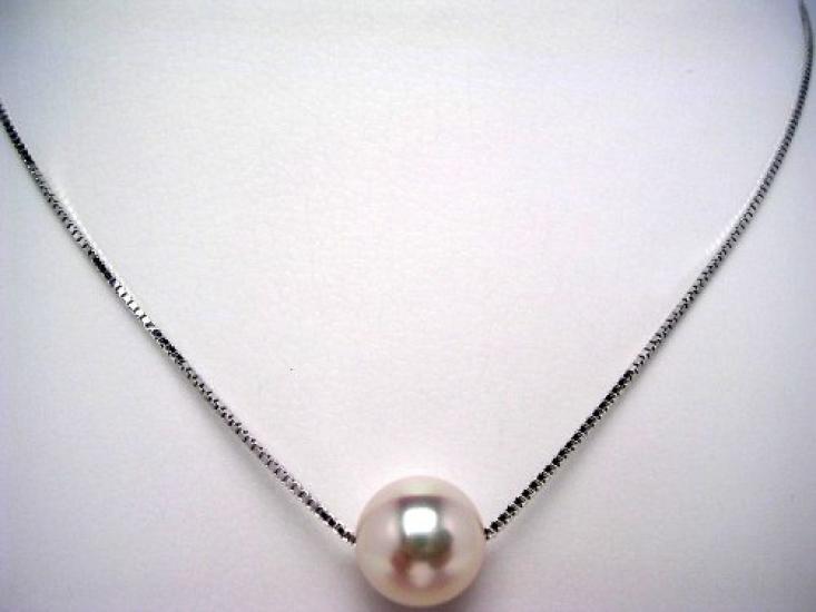 Isowa Pearl Pearl Specialty Akoya Pearl White Pierced Pearl (Ise-Shima Store) Pendant, 8.5-9mm, Pink, Silver,