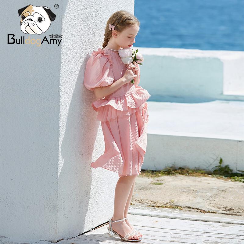 CHANZUIGOU Girls French Style Pink Princess Dress 160