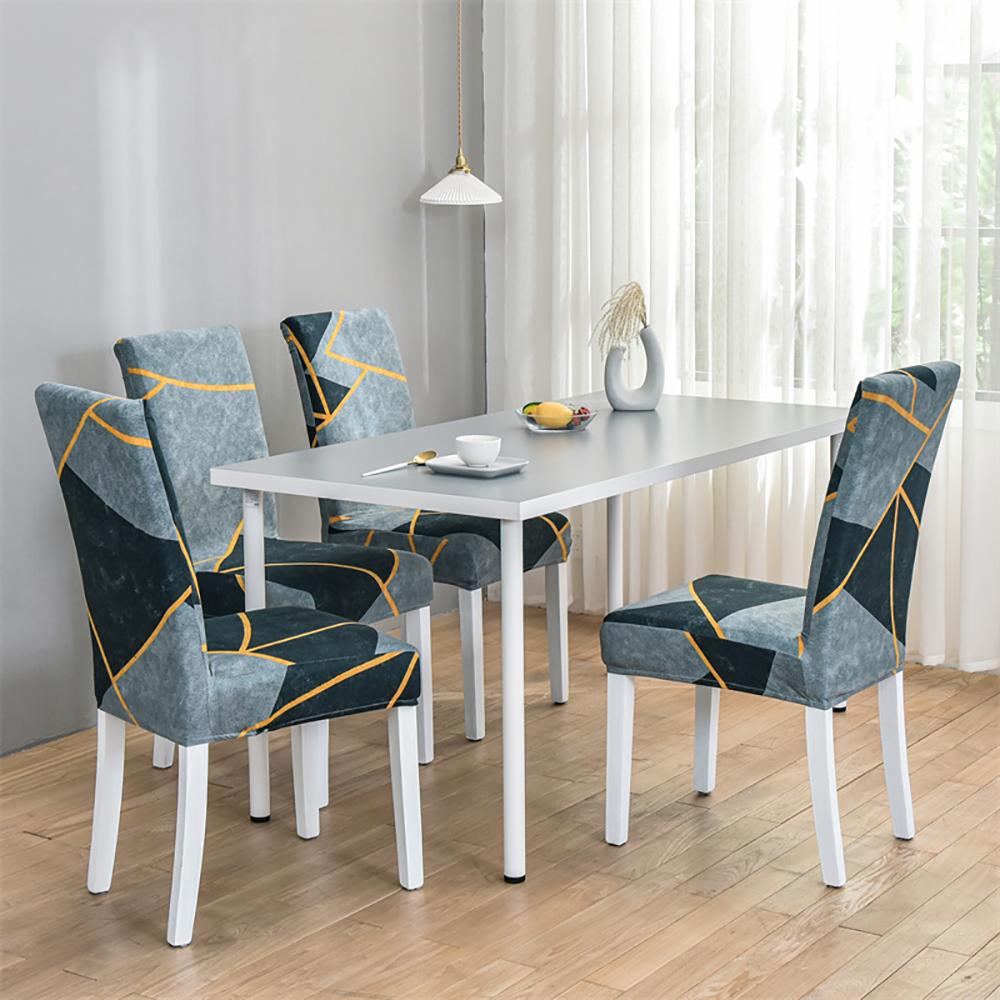 1 Stück Stuhlhussen mit Stretchdruck, staubdicht, rutschfest, für Hochzeit, Hotel, Bankett, Wohnzimmer, Büro