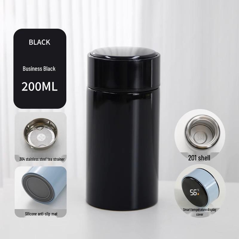 

304 Stainless Steel Smart Thermos Cup with Temperature Display - Unisex Mini Pocket Design, Ideal for Gifts and Travel 201-300ml