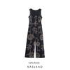 Kaslead New Women Clothes Western Style Fashion Simple Flower Embroidery Jumpsuit 8413717