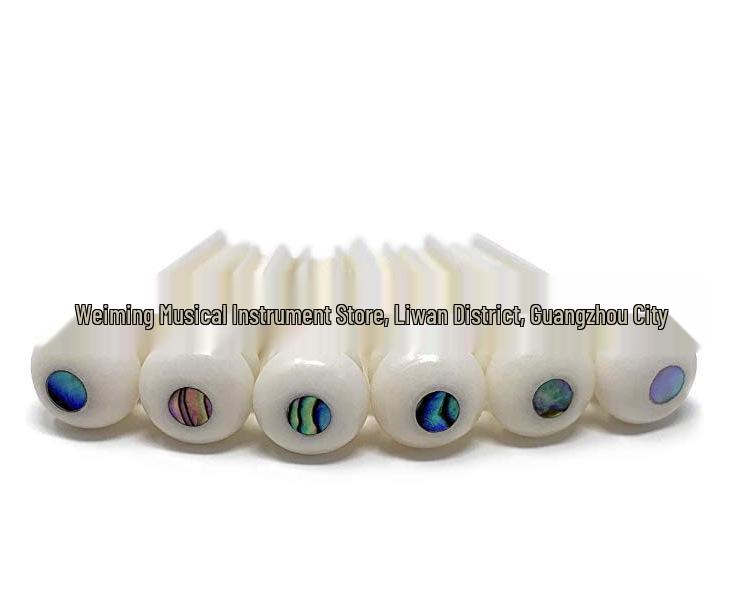 High-Grade Folk Guitar String Pegs with Bone and Shell Detailing