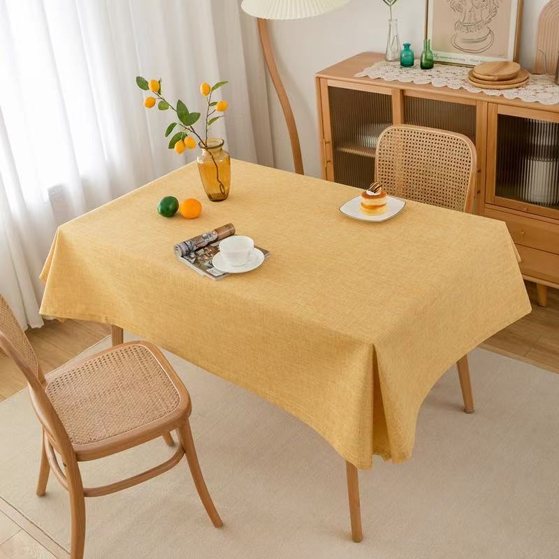 Rectangle Tablecloth Linen Textured Waterproof & Stain Resistant Table Cloth Wrinkle Free Decorative Fabric Farmhouse Table Cover