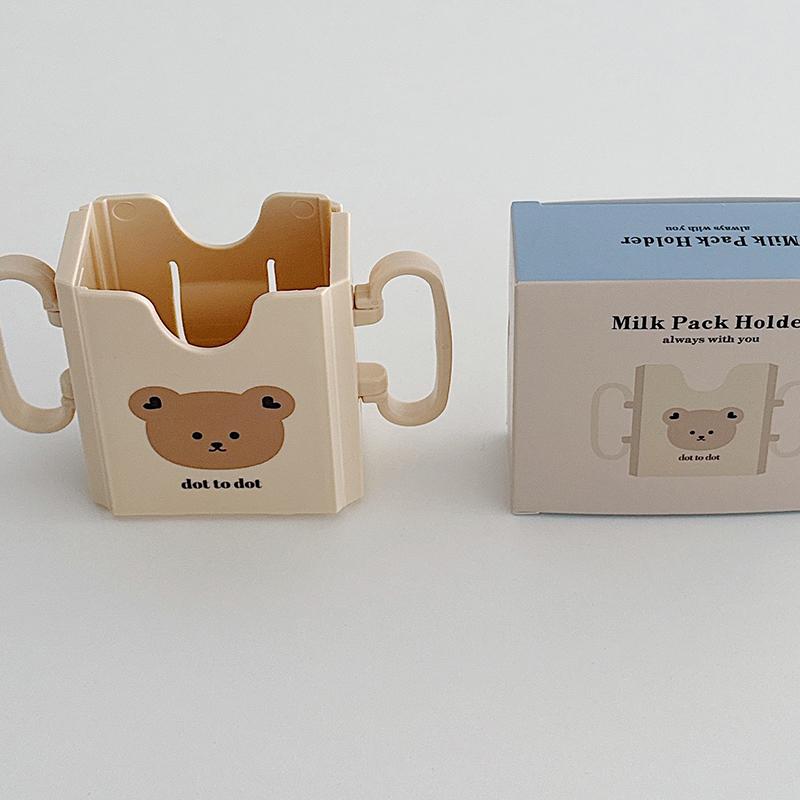 Držák na mléko z kartonu, nastavitelný plastový držák na džus pro batolata, pití s protiskluzovou úpravou, nastavitelný držák na mléko