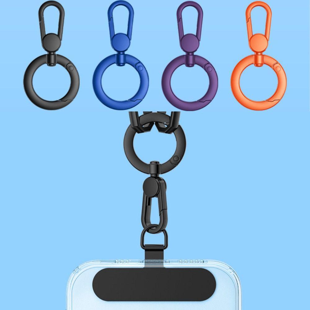 Stainless Steel Phone Lanyard Clip Patch Detachable 360° Rotatable Phone Case Hanging Rope Snap Ultra-thin Anti-lost