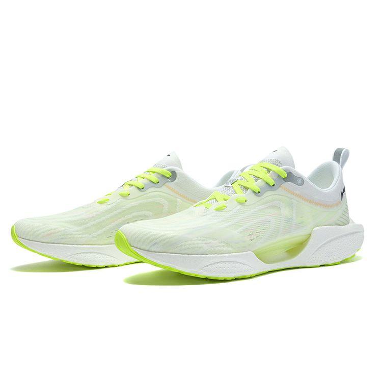 Li-Ning Super Lightweight 18 Cushioning Non-Slip Wear-Resistant Low-Top Running Shoes Men Sneakers White Fluorescent-Green ARMR007-1