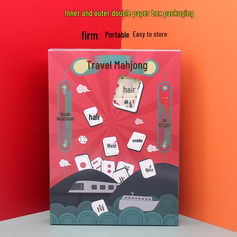 Compact Mahjong Set: Portable 24# Mini Tiles for Dorms, Home, Travel & Camping