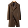Autumn and Winter New Men's Woolen Coat Medium and Long Double-breasted Thickened Down Take-off Liner Coat Coat
