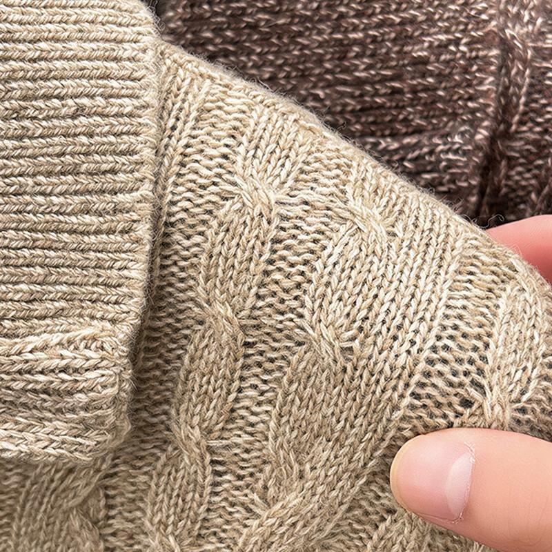 Fapai Men's Wool-Silk Blend Pullover Sweater