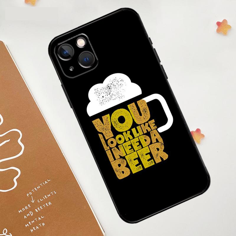 Beer Cup Case For Apple iPhone 16 15 14 12 11 13 Pro Max Mini XR 15 16 Plus 16e Protective Cover