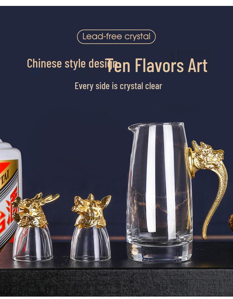 Creative Zodiac Decanter Set: White Wine Glasses and Shot Glass Souvenirs