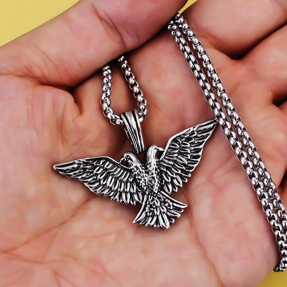 Necklace Retro Gothic Mystic Angel Wings Men's and Women's Wings Pendant