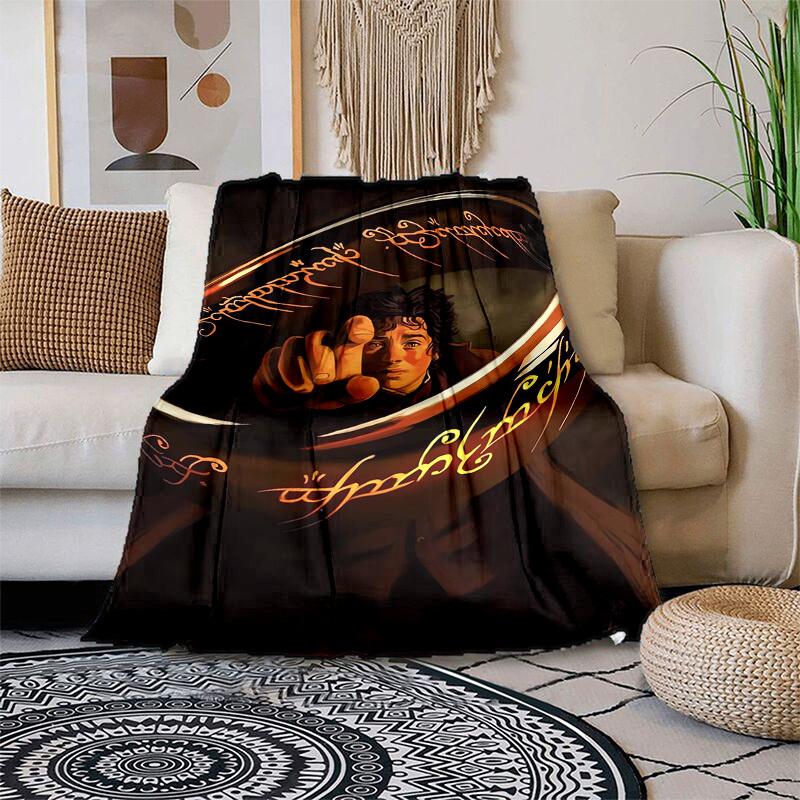 1pc One Ring to rule them all. Cartoon Blanket,Portable Throw for Travel & Camping, All Season Cozy Blanket,Ideal Gift 80cmx120cm
