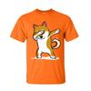 Funny Men's T-Shirt Shiba Inu Dabbing Tops Tees Discount Crew Neck Dance Tshirt Short Sleeve Cotton Casual T Shirt Wholesale
