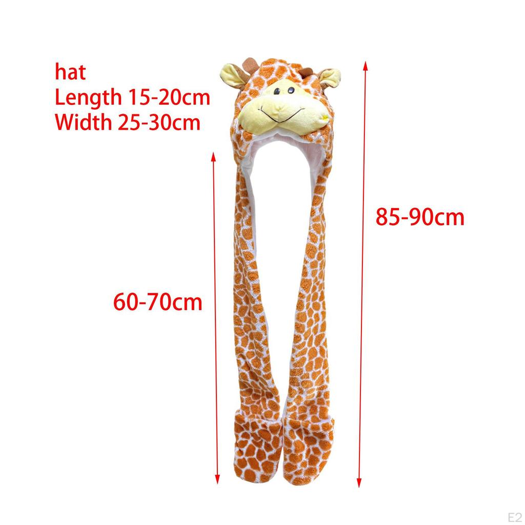 3 in 1 Animal Hat Gloves Scarf, Halloween Fancy Dress Winter Warm Soft Cosplay Photo Props Costume