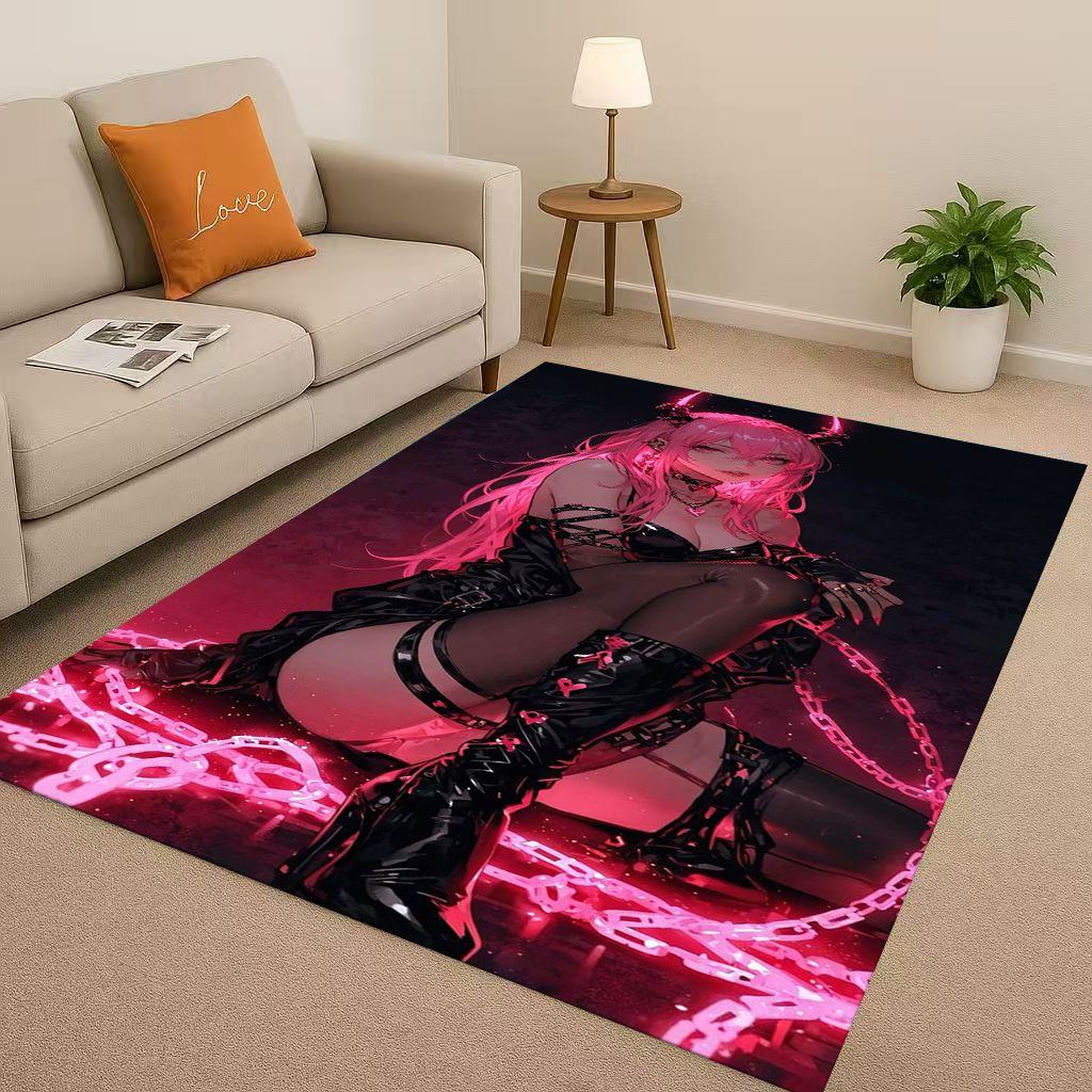 Sexy Girl Zero Two DARLING In The FRANXX Cartoon Living Room Non Slip Area Rug Carpet for Bedroom Sofa,Easy Clean Home Doormat