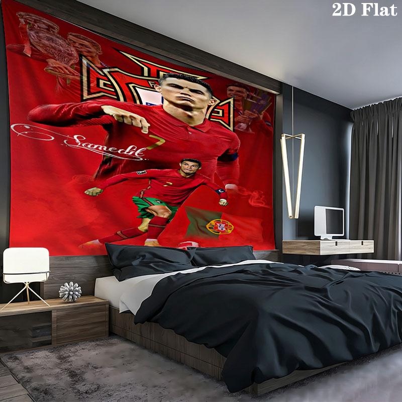 CR7 Wall Tapestry Aesthetic Wall Hanging Printed Fabric Blanket Decorative Tapestries for Bedroom Living Room Home Decor