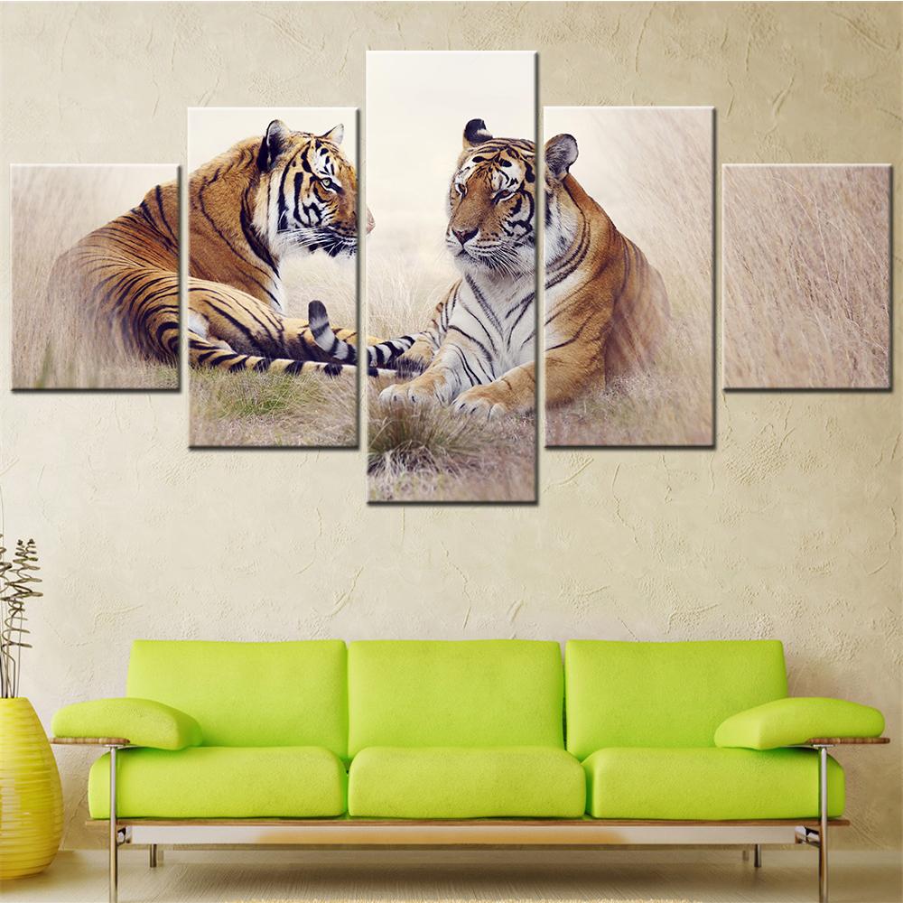 

Animal Tiger Canvas Painting Modular Wall Art Poster Prints Home Decoration Accessories Aesthetic Room Decor for Pictures 20X35 20X45 20X55CM